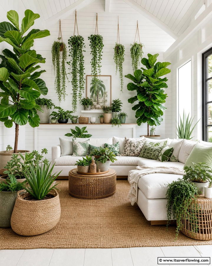 Indoor Greenery and Plants - 20 Parlor Room Ideas to Revitalize Your Living Space
