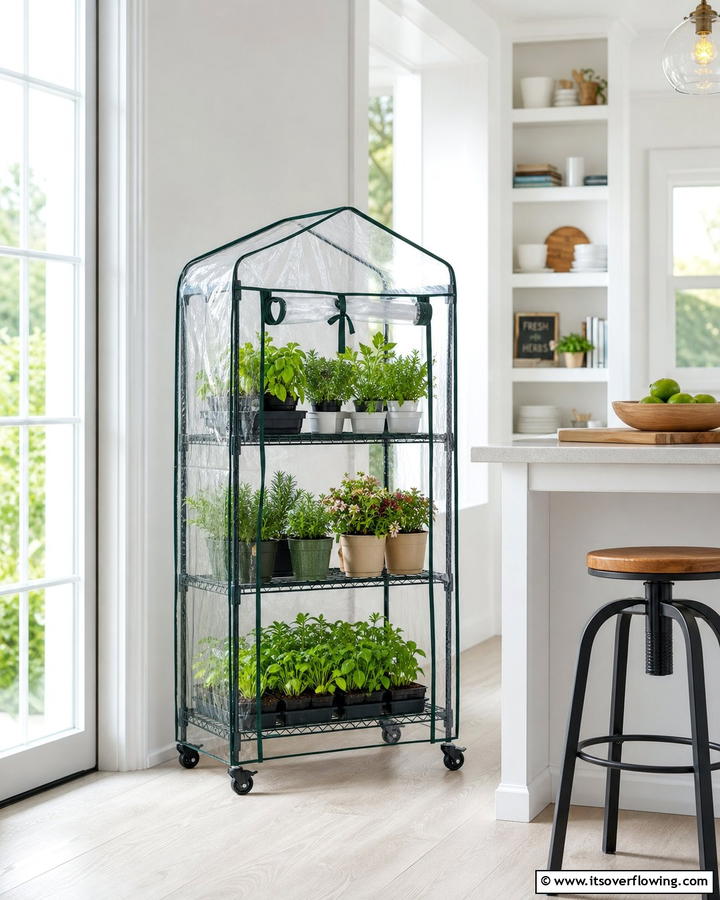 Indoor Greenhouse Cart - 20 Indoor Greenhouse Ideas for Plant Lovers