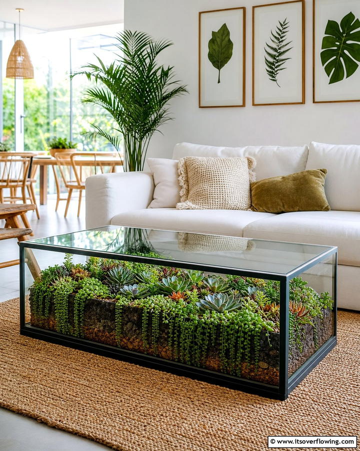 Indoor Greenhouse Coffee Table - 20 Indoor Greenhouse Ideas for Plant Lovers