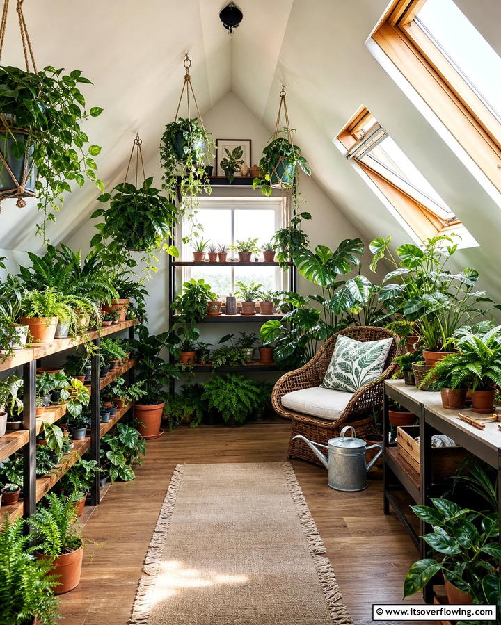 Indoor Greenhouse Escape - 25 Creative Attic Room Ideas for Cozy Spaces
