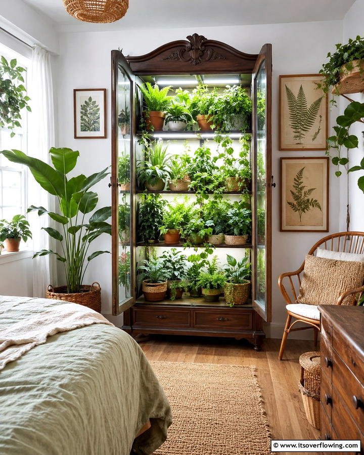 Indoor Greenhouse Wardrobe - 20 Indoor Greenhouse Ideas for Year-Round Gardening