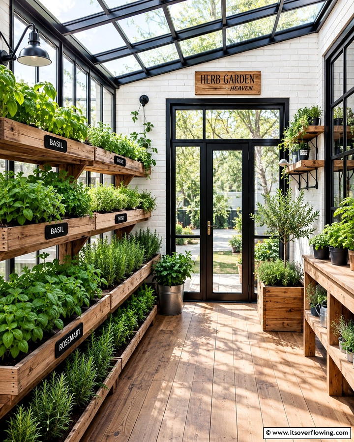 Indoor Herb Garden Haven - 25 Greenhouse Room Ideas for a Plant Lover’s Paradise