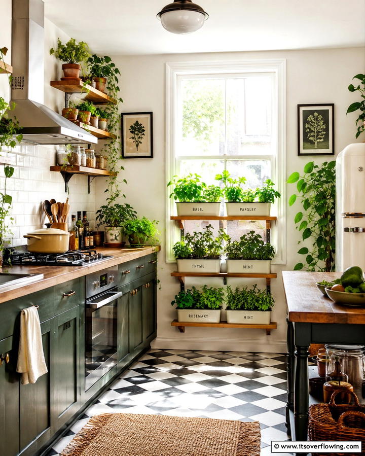 Indoor Herb Gardens - 30 Retro 70s Kitchen Ideas for a Funky Vintage Makeover