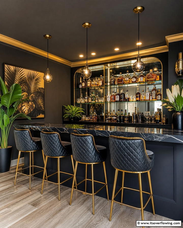 Indoor Home Bar Oasis - 21 Bonus Room Ideas to Maximize Unused Spaces