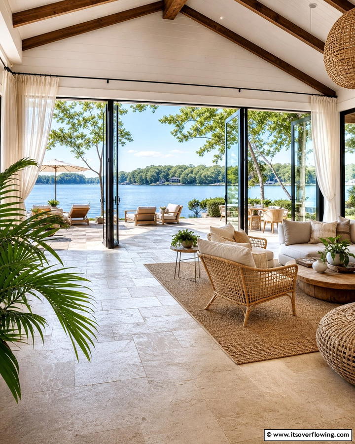 Indoor Outdoor Flow - 21 Lake House Decorating Ideas for Serene Waterfront Vibes