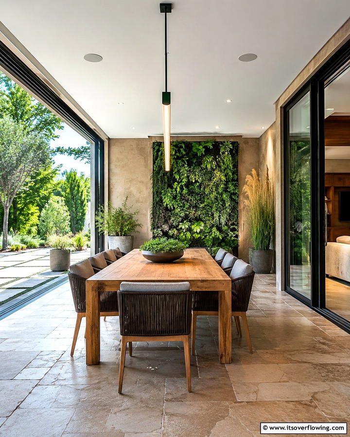 Indoor Outdoor Fusion Dining - 30 Sunroom Dining Room Ideas for Bright and Airy Meals