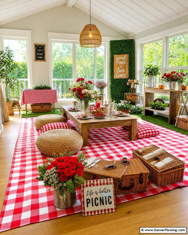Indoor Picnic Area - 25 Morning Room Ideas to Brighten Your Day