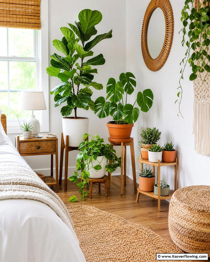 Indoor Plant Corner - 20 Bedroom Corner Ideas to Maximize Your Space