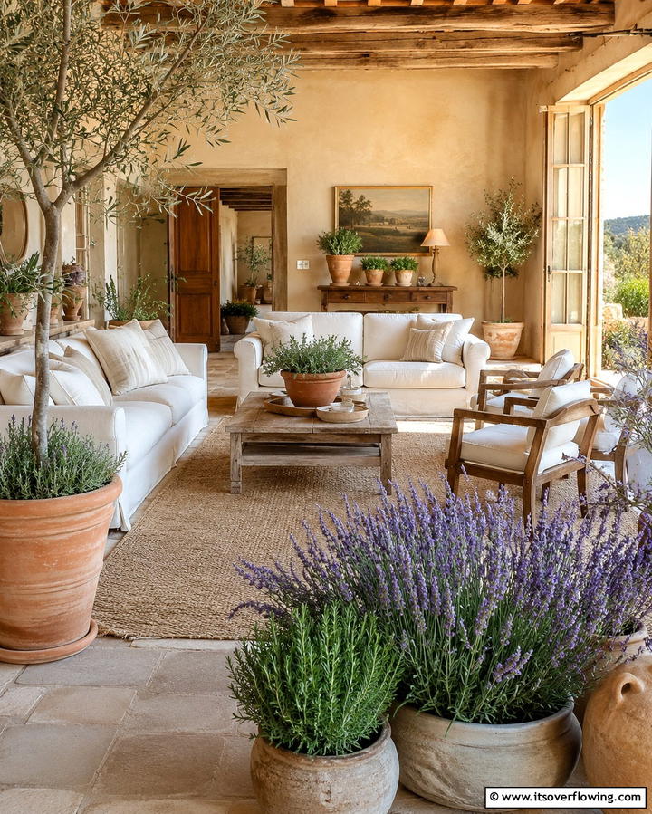 Indoor Plants - 20 Tuscan Living Room Ideas for a Cozy Feel