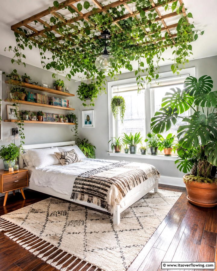 Indoor Plants Galore - 25 Trendy Hipster Bedroom Ideas for a Unique Personal Space