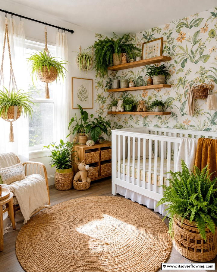 Indoor Plants for Freshness - 25 Boho Nursery Ideas for a Cozy and Chic Space