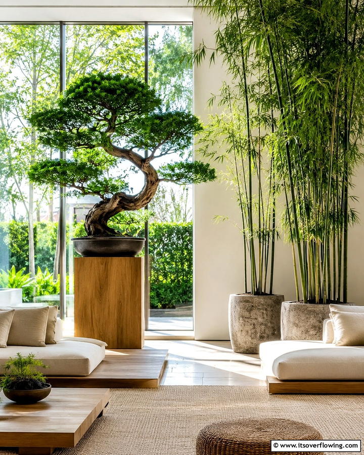 Indoor Plants for Natural Harmony - 25 Serene Japanese Interior Design Ideas for Your Home