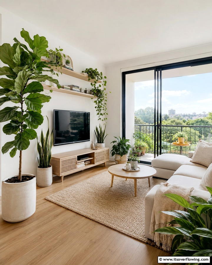 Indoor Plants for a Fresh and Inviting Atmosphere - 25 Small Apartment Ideas for Guys- Stylish & Functional