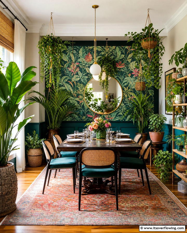 Indoor Plants for a Natural Element - 25 Eclectic Dining Room Ideas for Unique Gatherings
