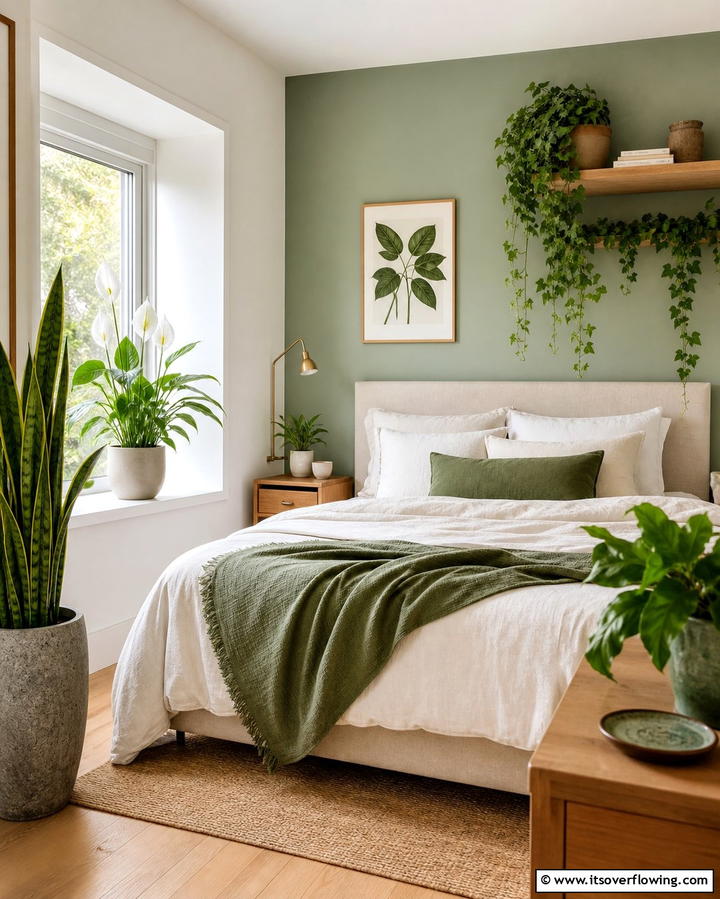 Indoor Plants for a Natural Touch - 25 Zen Bedroom Ideas for a Calm and Serene Space