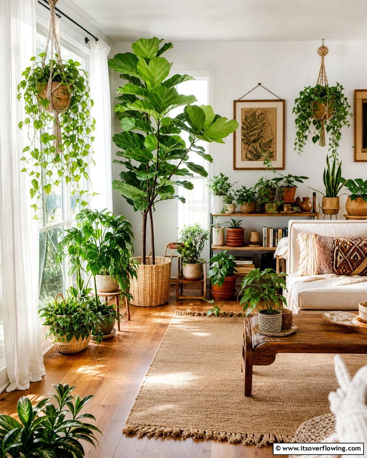 Indoor Plants for a Natural Touch - 25 Bohemian Interior Design Ideas for a Chic Home