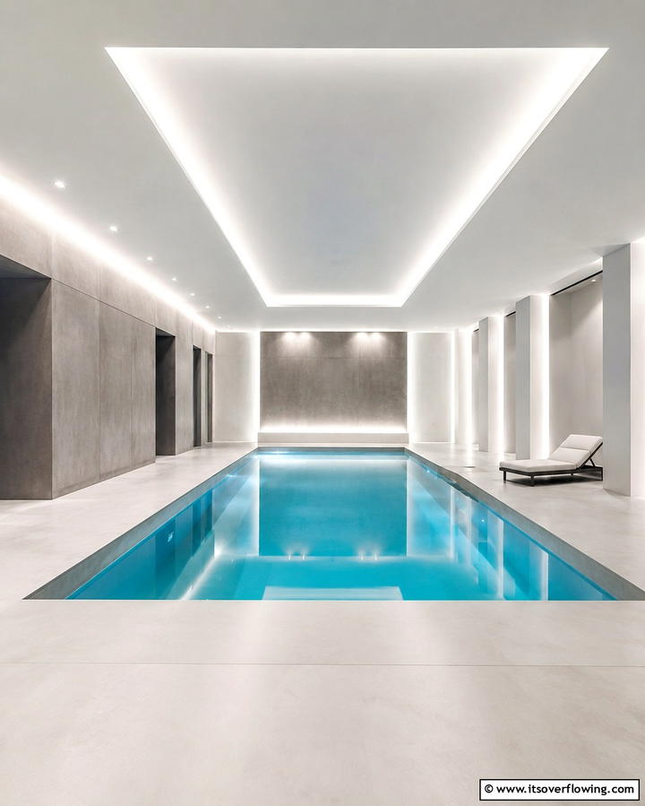Indoor Pool with LED LightingOne - 25 Luxurious Indoor Pool Ideas for Year-Round Relaxation