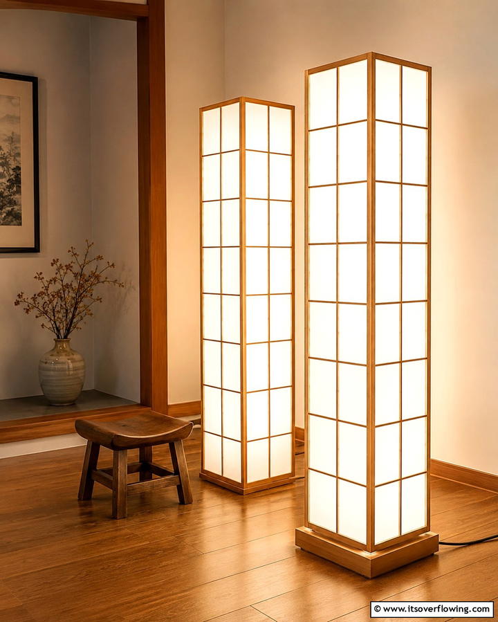 Indoor Shoji Lanterns - 25 Japanese Bedroom Design Ideas for Minimalism