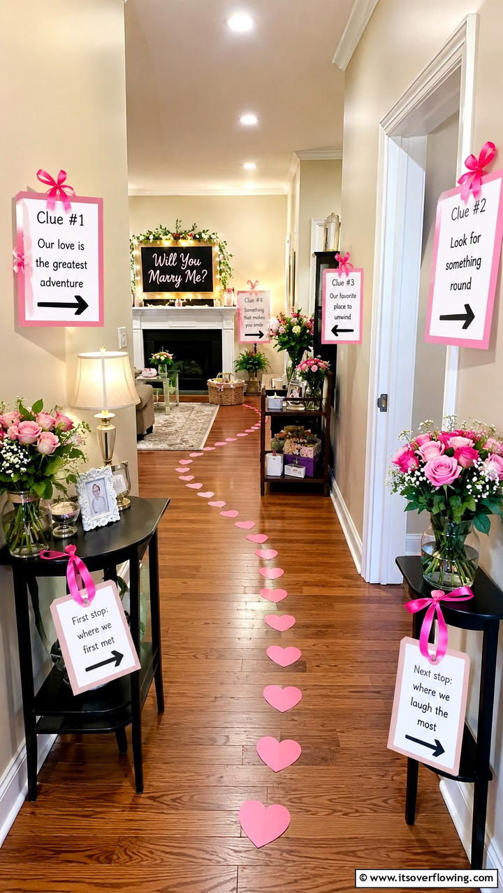 Indoor Treasure Hunt Proposal - 21 Romantic Wedding Proposal Ideas to Say ‘Will You Marry Me-’