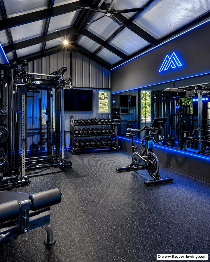 Indoor Workout Space - 25 Pole Barn Interior Ideas for a Versatile Space