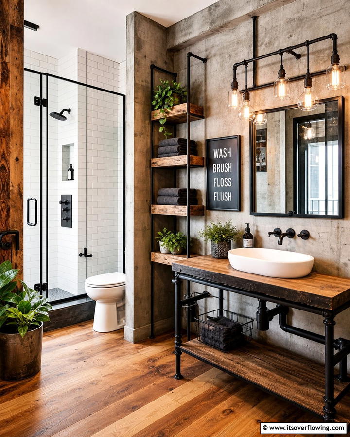 Industrial Bathroom Design - 25 Bathroom Remodel Ideas for a Fresh New Look
