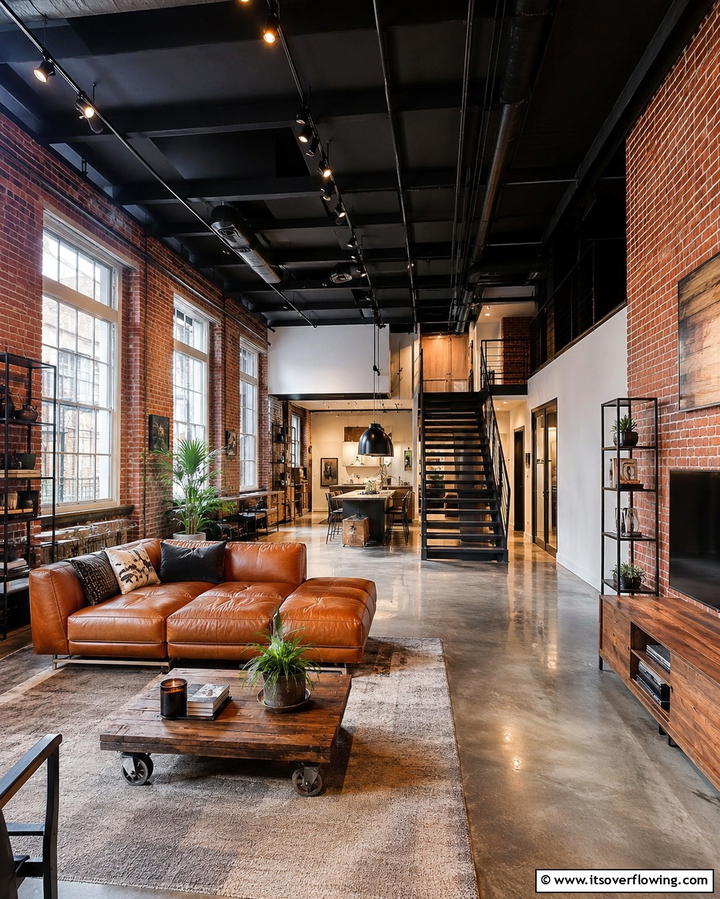 Industrial Black Accent Ceiling - 30 Modern Black Ceiling Design Ideas for Dramatic Interiors