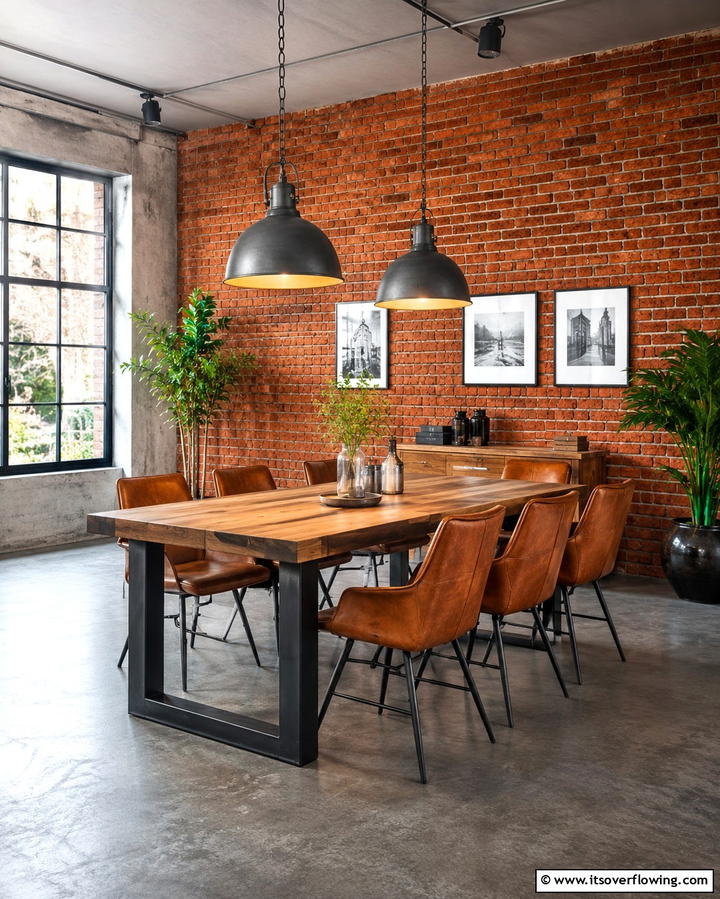 Industrial Charm - 25 Masculine Dining Room Ideas for Modern Men