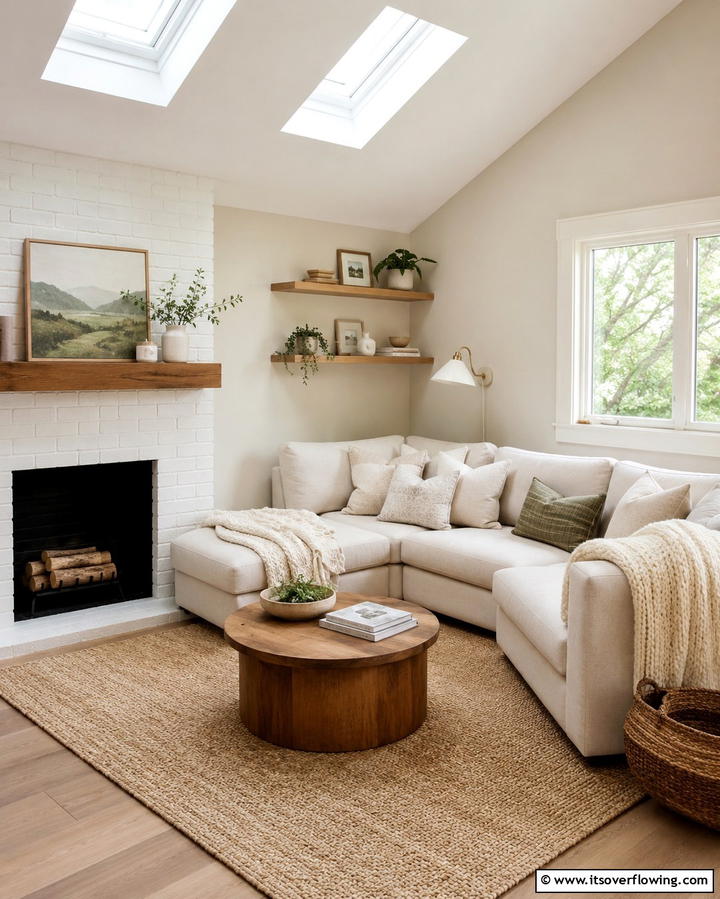 Industrial Chic Appeal - 25 Living Room Ideas With Sectionals and Fireplace