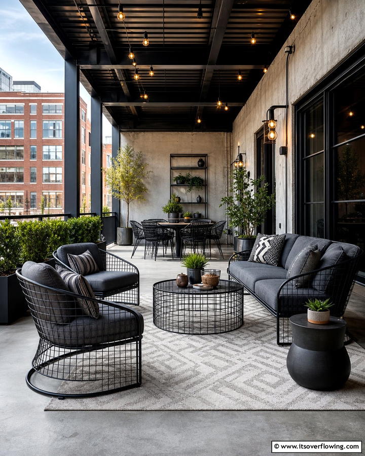 Industrial Chic Appeal - 25 Terrace Design Ideas for Outdoor Living