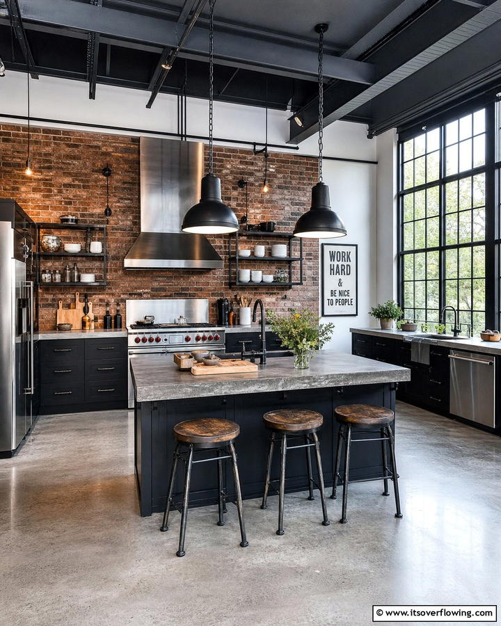 Industrial Chic Design - 21 Kitchen Design Ideas to Maximize Function and Aesthetics