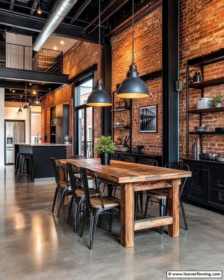 Industrial Chic Dining Room - 21 Dining Room Design Ideas for Elegant Gatherings