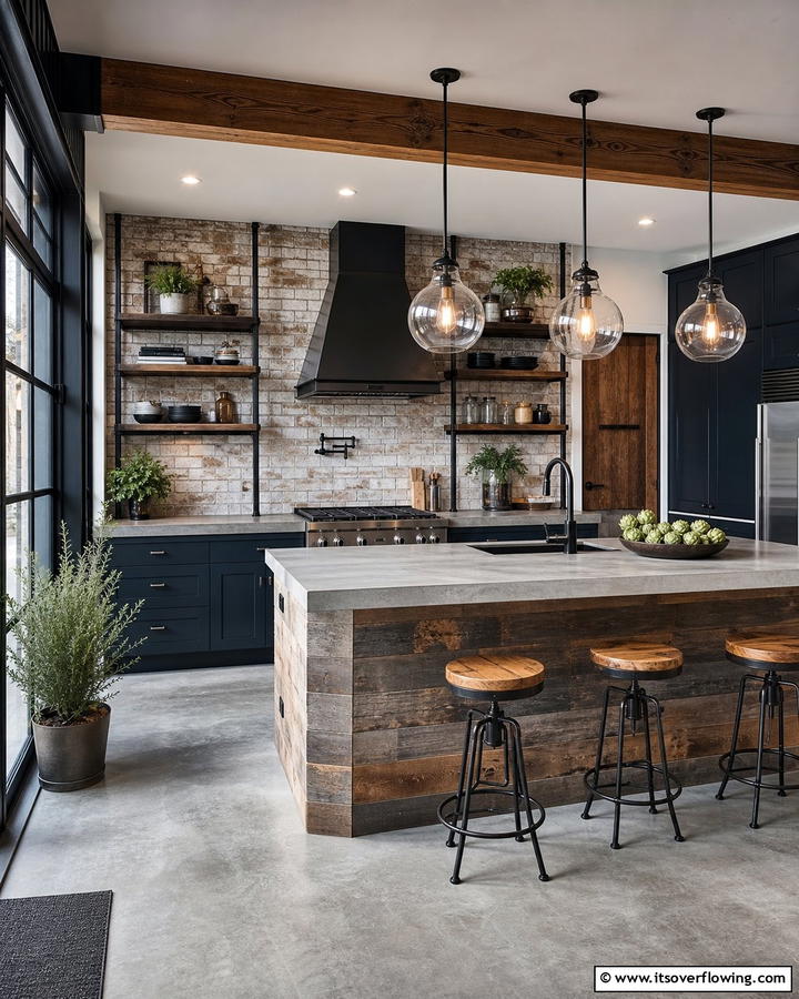 Industrial Chic Elements - 21 Modern Kitchen Ideas for Sleek, Functional Spaces