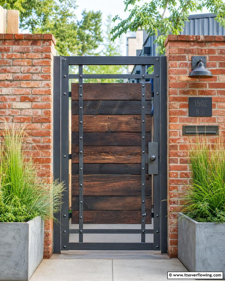 Industrial Chic Entrance - 30 Garden Gate Ideas- Charming Entrances & DIY Projects