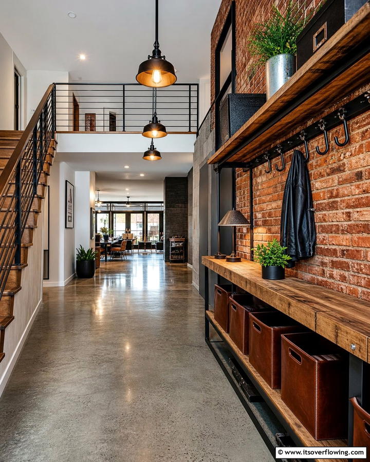 Industrial Chic Entrance - 21 Entryway Ideas to Create a Welcoming First Impression
