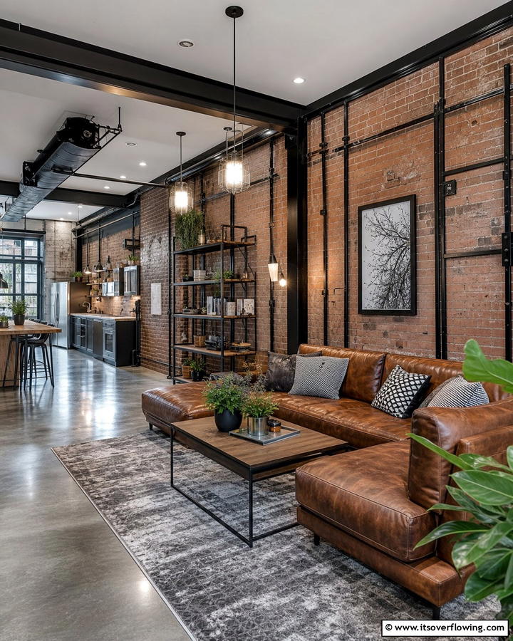 Industrial Chic Metal Molding - 30 Wall Molding Ideas to Elevate Your Interior Design