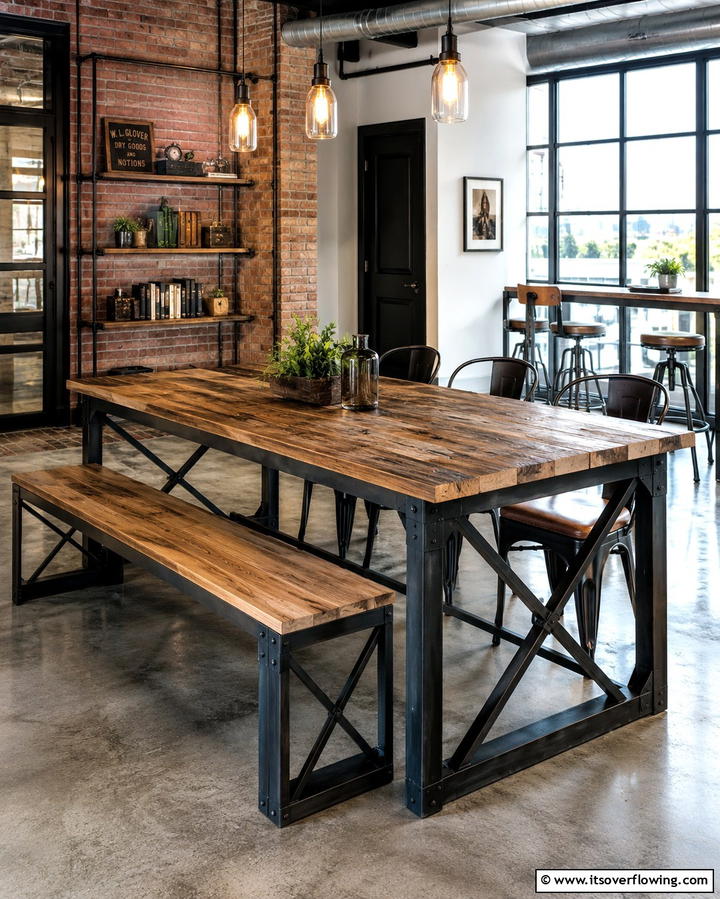 Industrial Chic Table - 30 Innovative Table Design Ideas for Functional Spaces