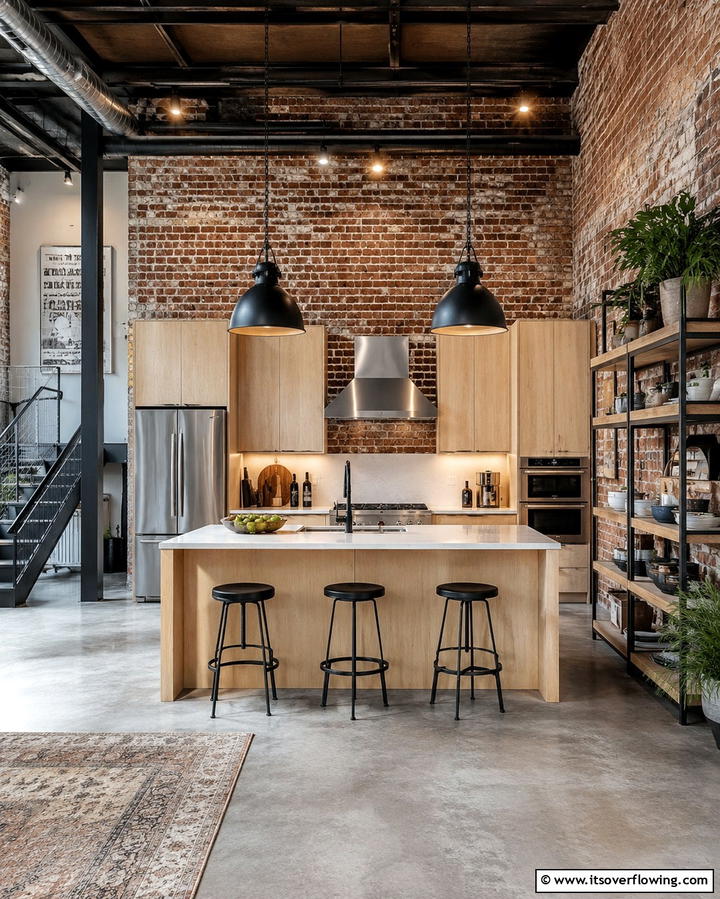 Industrial Chic with White Oak - 30 White Oak Cabinet Kitchen Ideas for Timeless Style