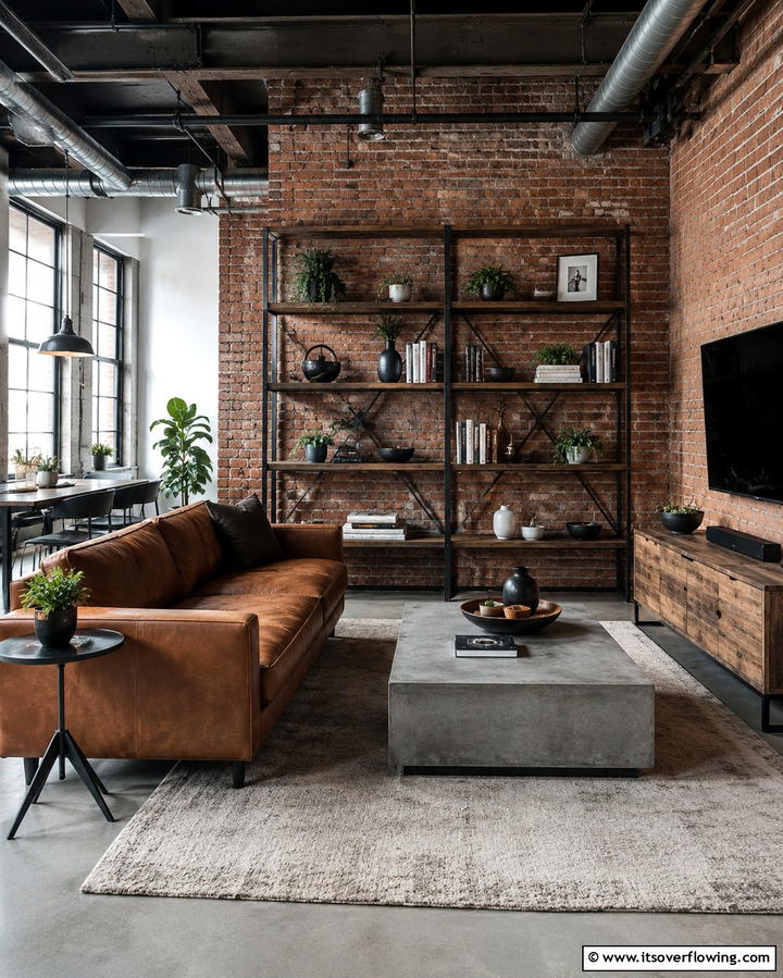 Industrial Decor Elements - 25 Small Apartment Ideas for Guys- Stylish & Functional