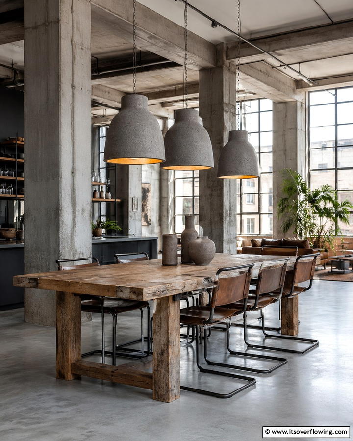 Industrial Gray Lighting Fixtures - 30 Gray Dining Room Design Ideas for Modern Entertaining