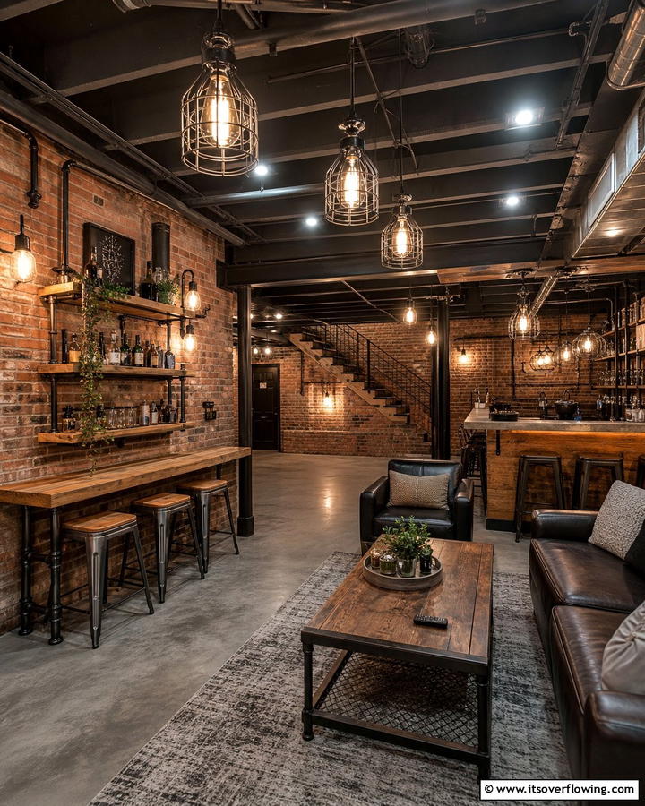 Industrial Lighting Fixtures for a Trendy Look - 20 Basement Lighting Ideas to Brighten Your Space