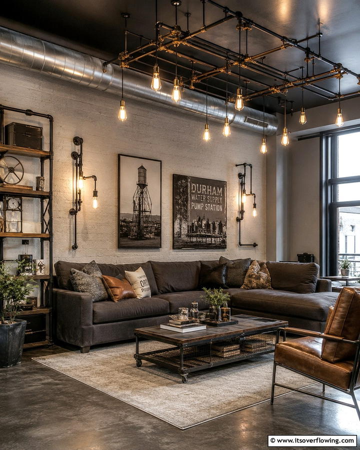 Industrial Lighting FixturesOne - 25 Loft-style Living Room Ideas for Modern Homes