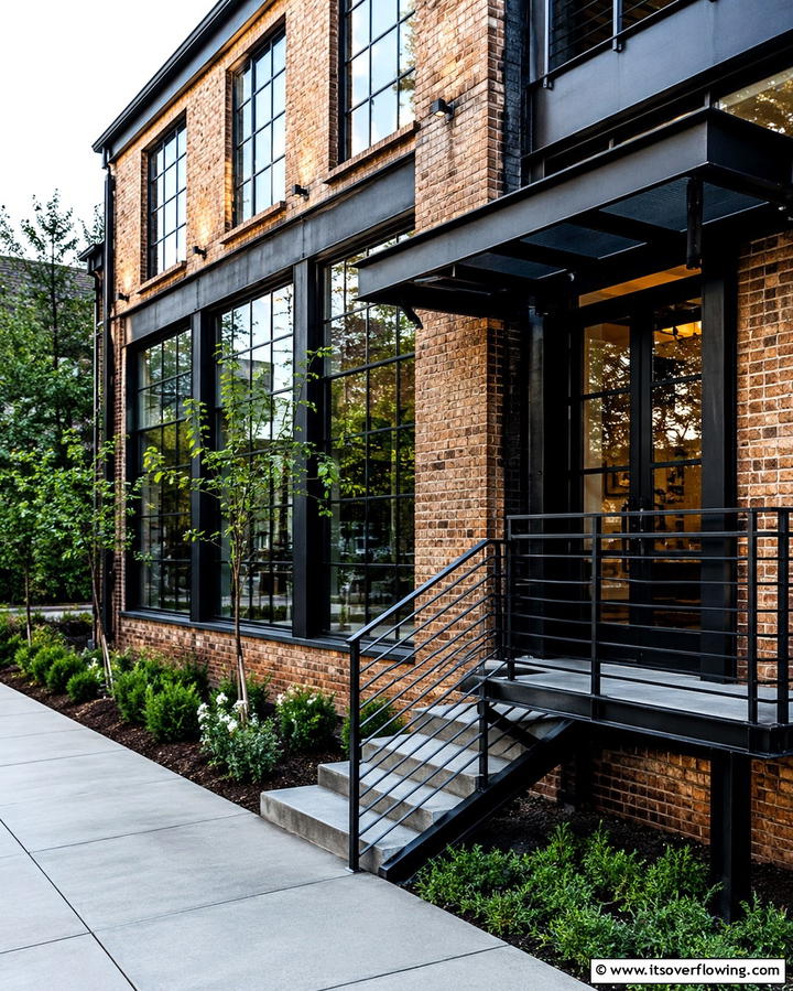 Industrial Loft Look - 25 Tan House With Black Trim Design Ideas for Elegance