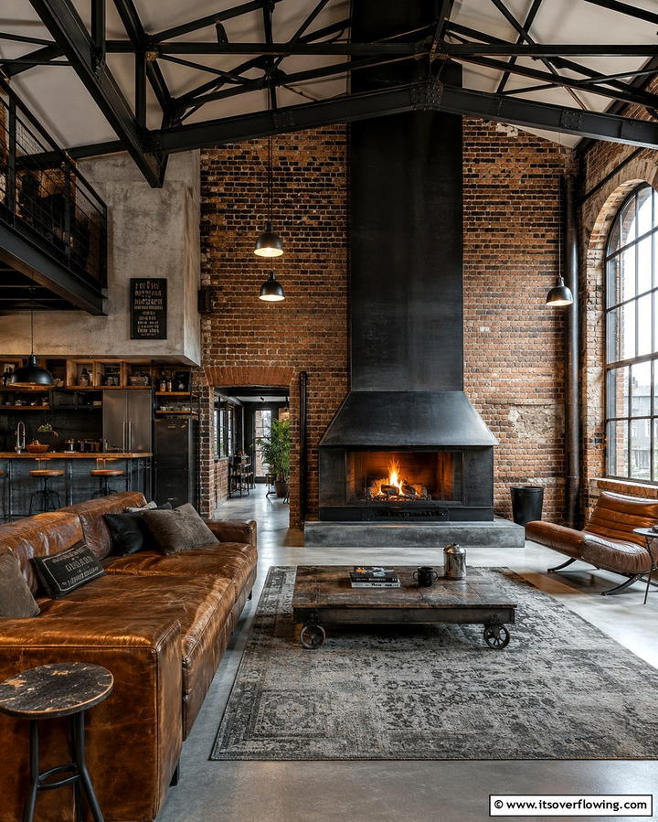 Industrial Loft Vibe - 25 Rooms With Fireplaces and Vaulted Ceilings