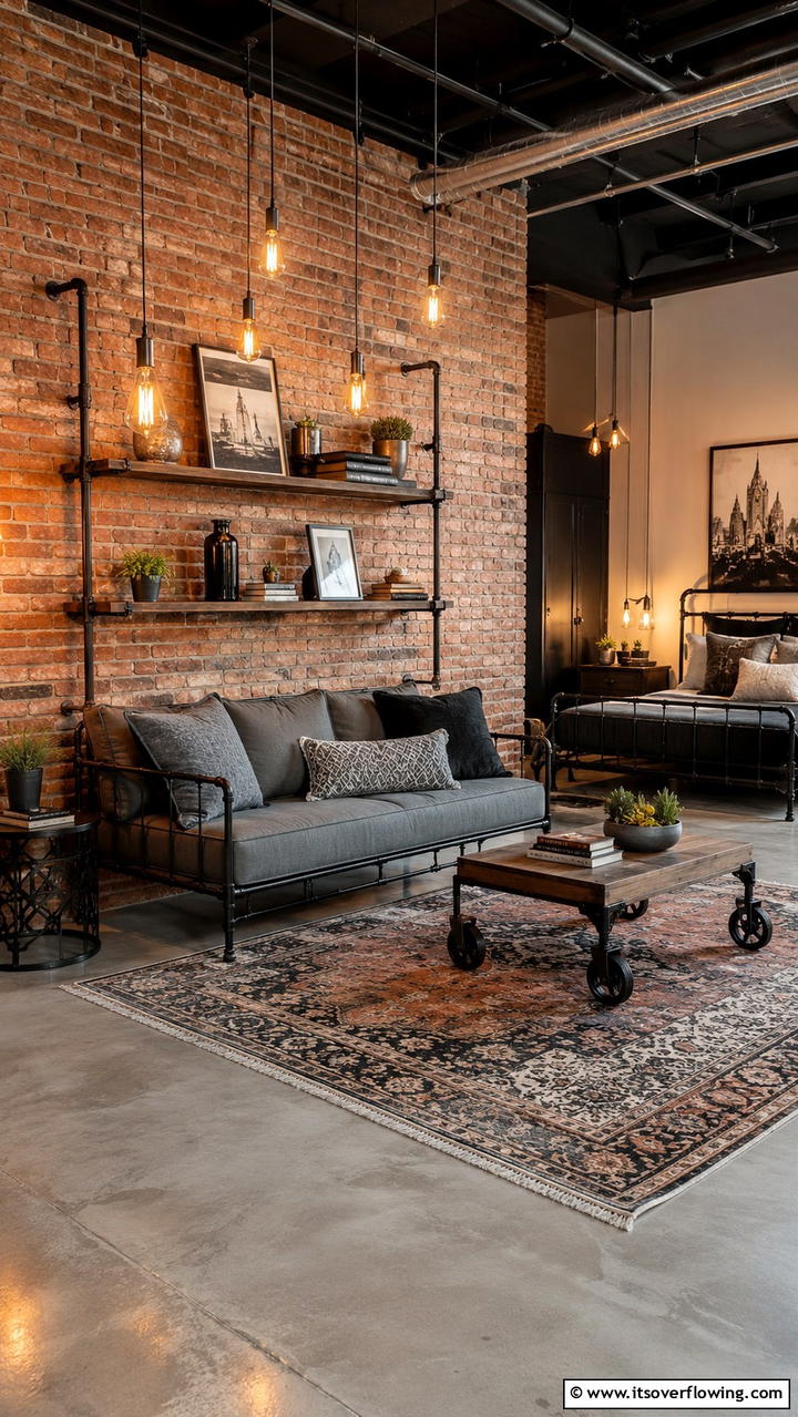 Industrial Loft Vibes - 30 Bedroom Sitting Area Ideas for Relaxation & Style