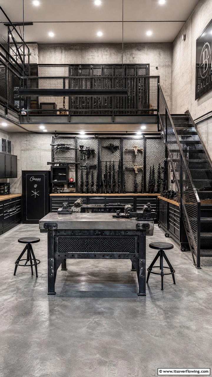 Industrial Metal Designs - 25 Man Cave Gun Room Ideas for the Ultimate Space