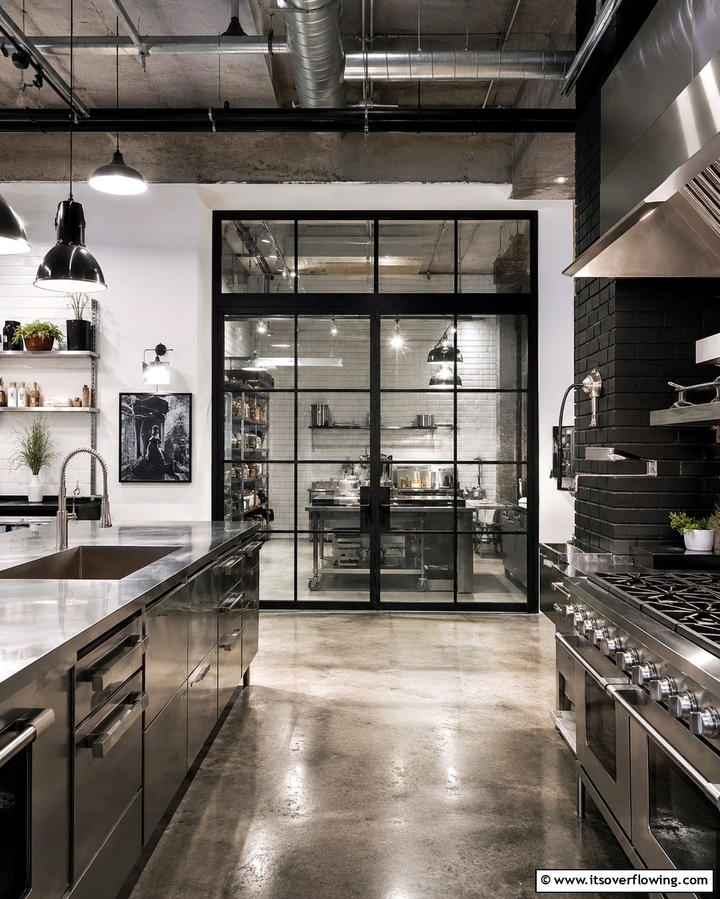Industrial Metal Doors for Urban Style - 25 Kitchen Door Design Ideas to Enhance Your Space