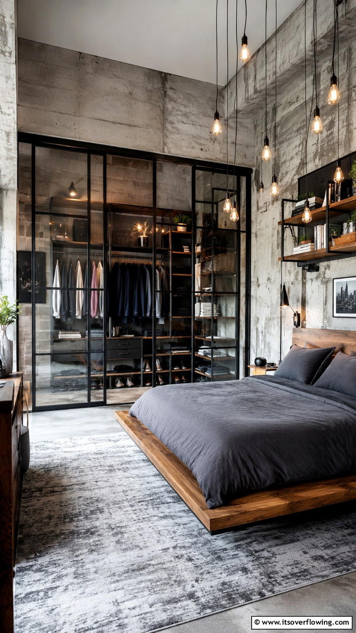 Industrial Metal Frame Door - 30 Closet Door Ideas to Enhance Style and Functionality