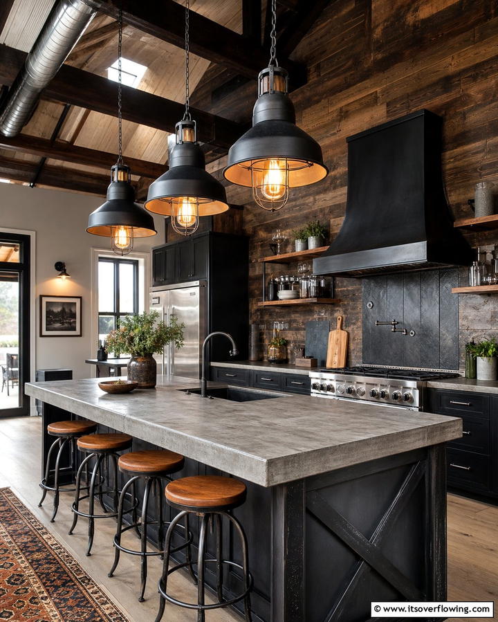 Industrial Pendant Lighting - 25 Barndominium Kitchen Ideas for a Rustic and Modern Space