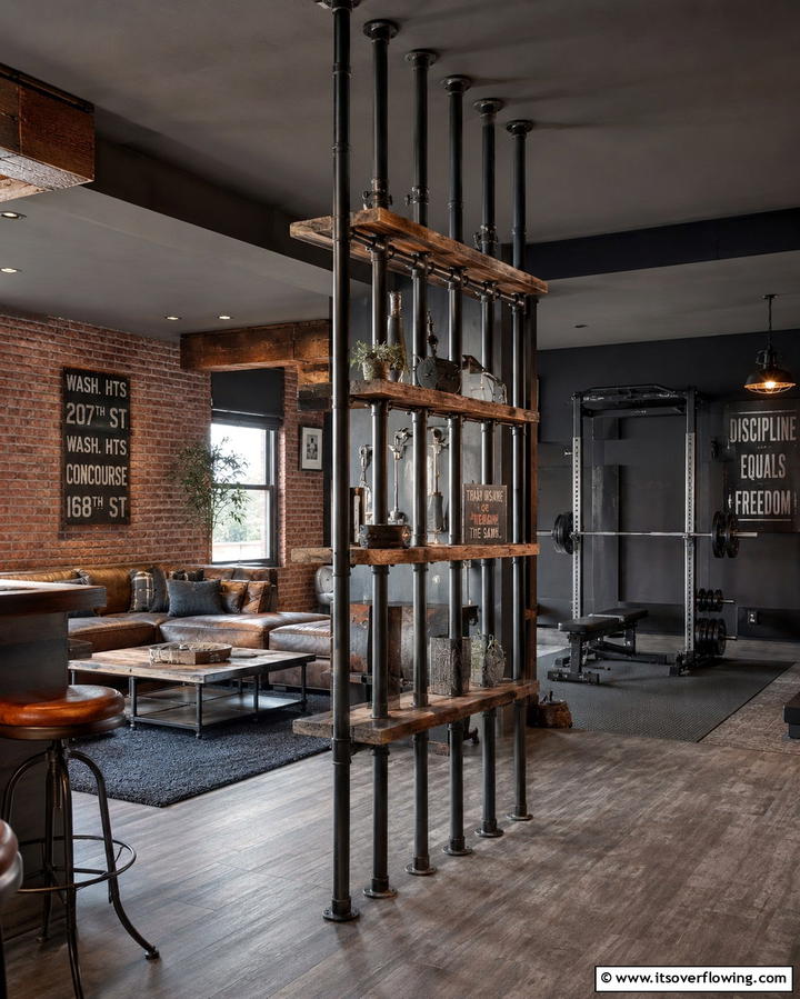 Industrial Pipe Dividers for Urban Style - 25 Room Divider Ideas to Maximize Your Living Space