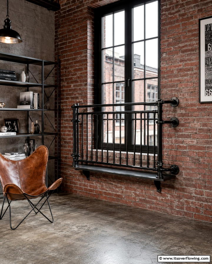 Industrial Pipe Juliet Balcony - 25 Romantic Juliet Balcony Ideas for Dreamy Outdoor Views